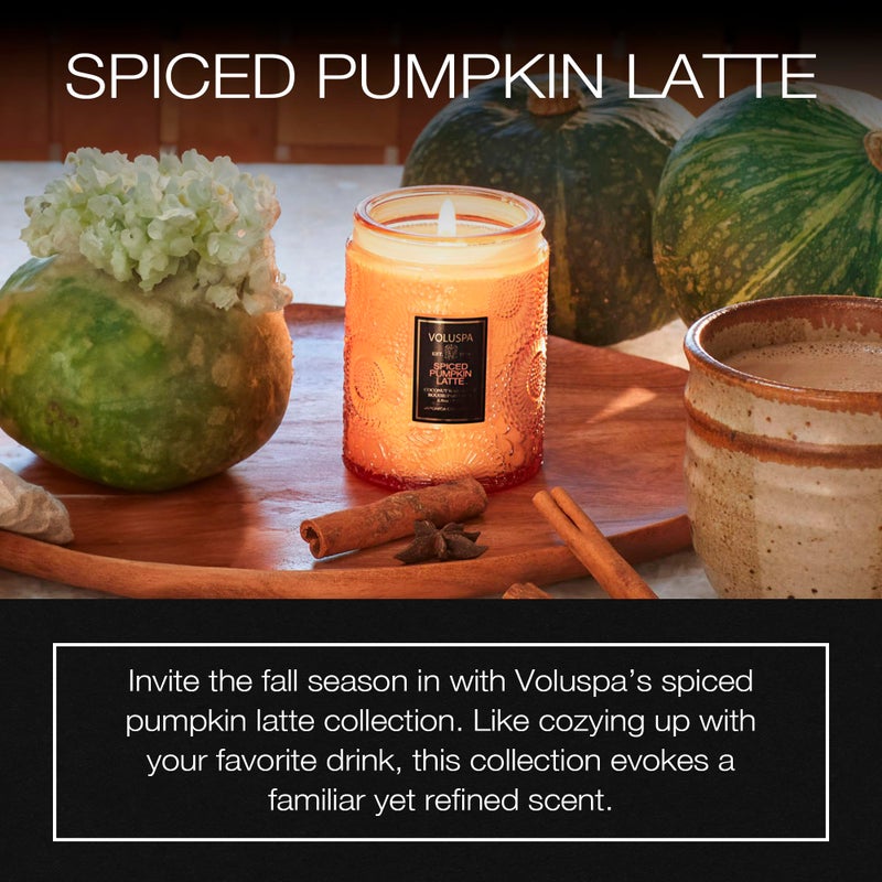 Voluspa Spiced Pumpkin Latte, Small Candle Jar, 5.5 Ounce,50 Hour Burn Time,All Natural Wicks & Coconut Wax for Clean Burning,Vegan,Poured in the USA - Image 2